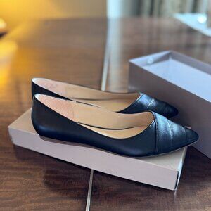 Franco Sarto Hilaria Black Leather Women's Flats